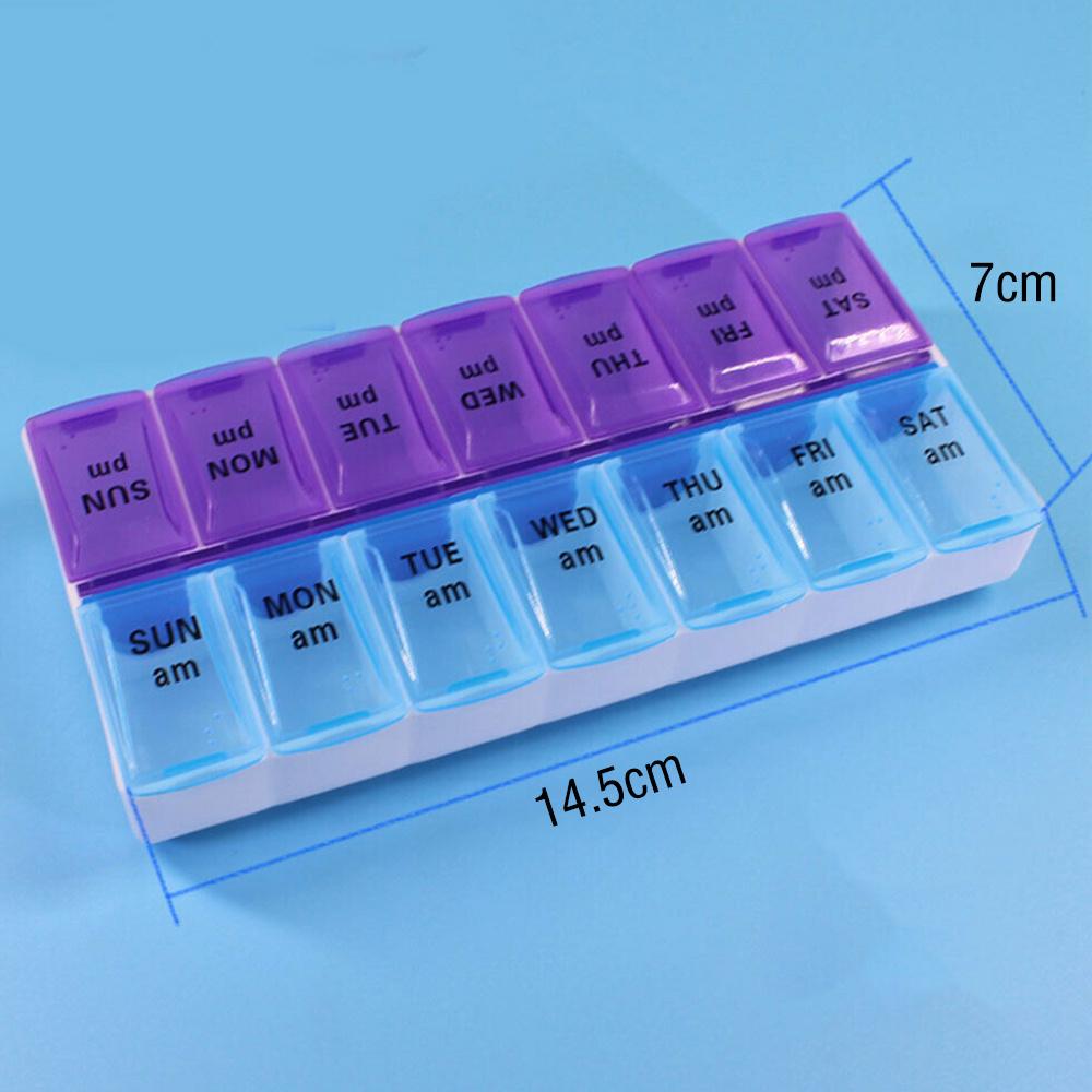 Органайзер-дозатор для таблеток на 7 дней, футляр для еженедельного хранения, коробка для таблеток