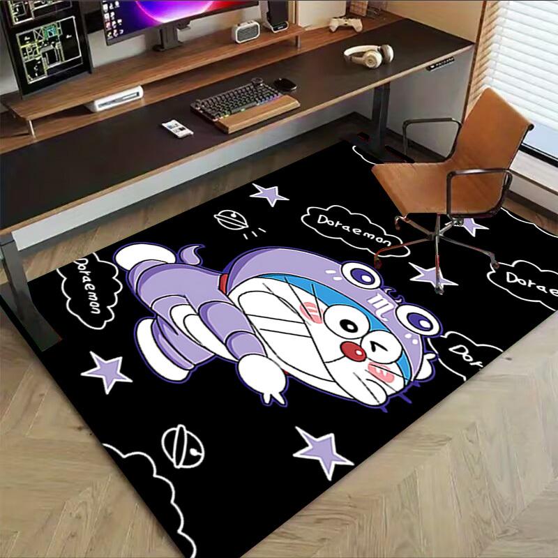 1pc Doraemon astronaut Carpet Anti Slip Polyester Floor Mat for office.Bedroom
