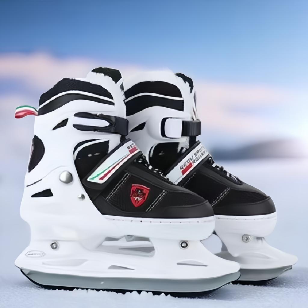 Зимние коньки студенческие бархатные конькобежные туфли