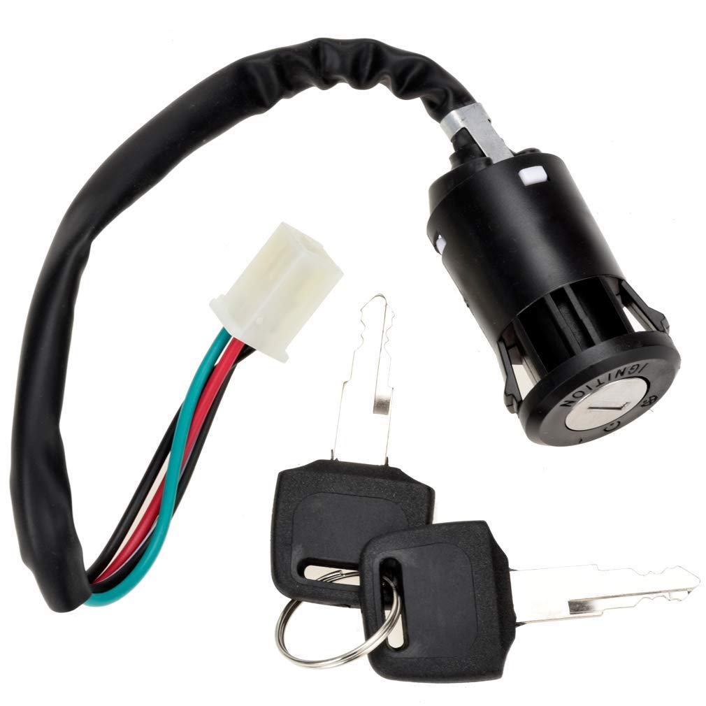HIAORS 4 Wire Pin Ignition Key Switch Set For Tao Tao Coolster Baja Hawk Sunl Apollo Z20 DB-007 Coleman Roketa 50Cc 70Cc 90Cc 110Cc 125Cc 150Cc