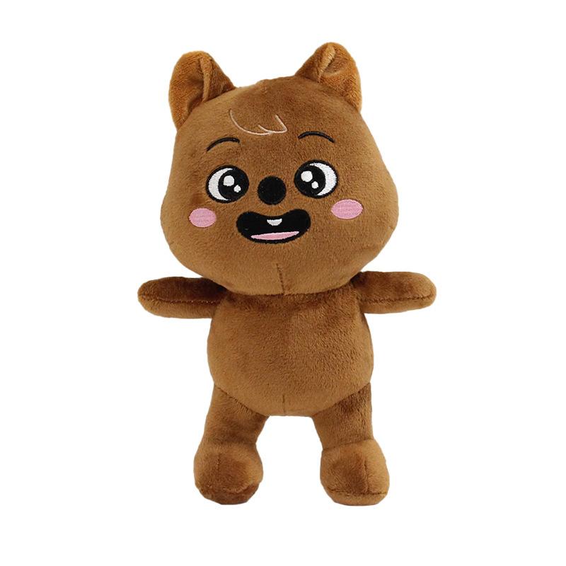 Плюшевые игрушки Skzoo Stray Kids Плюшевый волк Чан Мультяшное чучело Животное Плюшевые игрушки Кукла Милый компаньон для детей Взрослых Фанатов Подарок 20 см