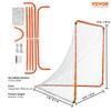 Lacrosse Goal, 6' x 6' Lacrosse Net, Steel Frame Backyard Lacrosse Training Equipment, Portable Lacrosse Goal with Carry Bag, Quick & Easy Setup,