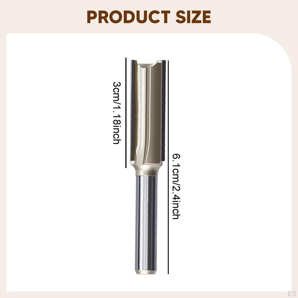 Фреза прямая пазовая хвостовик 1/4 дюйма легированная сталь, фреза по дереву, заподлицо для