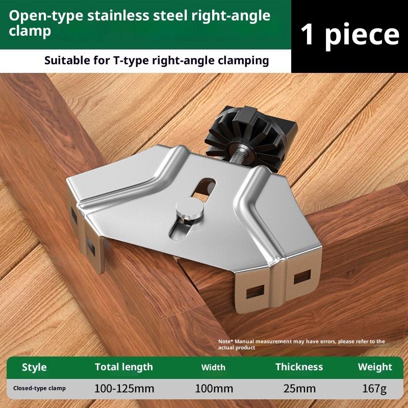 1 шт. Угловой зажим-позиционер Вспомогательный зажим из нержавеющей стали под прямым углом Быстросъемный Регулируемый зажим для фиксации под 90 градусов Сварка