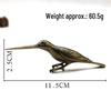Brass Micro-Carved Kingfisher Ornament: Solid Copper Hummingbird Tea Knife with Long Beak - A Bird of Good Omen for Your Desktop.