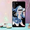 Чехол для телефона Anime Hololive Gawr Gura для Samsung Galaxy S24 S25 Ultra S21 S22 S23 Ultra S9 S10 S20 Plus S25 FE