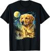 Golden Retriever Howling To The Moon Meme Funny 90_s Dog Unisex Gift T-Shirt