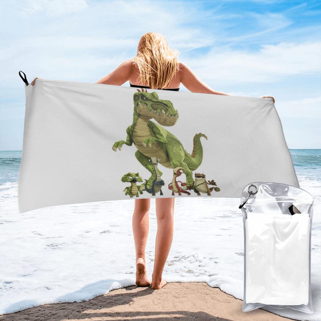 Gigantosaurus Dinosaur Cartoon Kawaii Beach Towel Soft Microfiber Quick Dry Absorbent Quick Towels For Swimming
