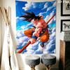 Son Goku Wall Tapestry Aesthetic Wall Hanging Printed Fabric Blanket Decorative Tapestries For Bedroom Living Room Home Decor