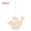 50Pcs Wooden Hanging Decoration Pendants Christmas Day Engraving Less Than Br More Than  Decorative