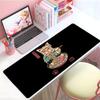 Art Cute JJapanese Style Samurai Kawaii Cat Mouse Pad Large Thick Desk Pad Stitched Edges Gaming Mouse Mat For Pc