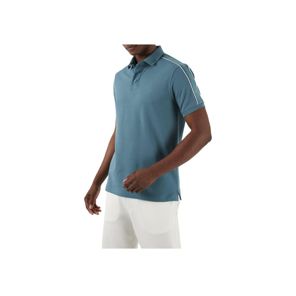 Emporio Armani Мужская однотонная рубашка-поло с коротким рукавом и пуговицами Топы 3D1FM3-1JCYZ-0779