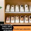 Adjustable Shoe Slots Organizer Modern Double Rack Storage Space Saver Shoes Footwear Storage Stand Shoes
