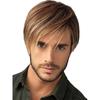 Men's Wigs Short Blonde Hair Trendy Synthetic Wig with Bangs Halloween Costume for Men Cosplay Wig Natural Clearance Wig