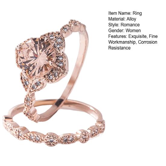 1 комплект, набор женских обручальных колец, сверкающие антикоррозийные изысканные геометрические гальванические декоративные светоотражающие кубические кольца