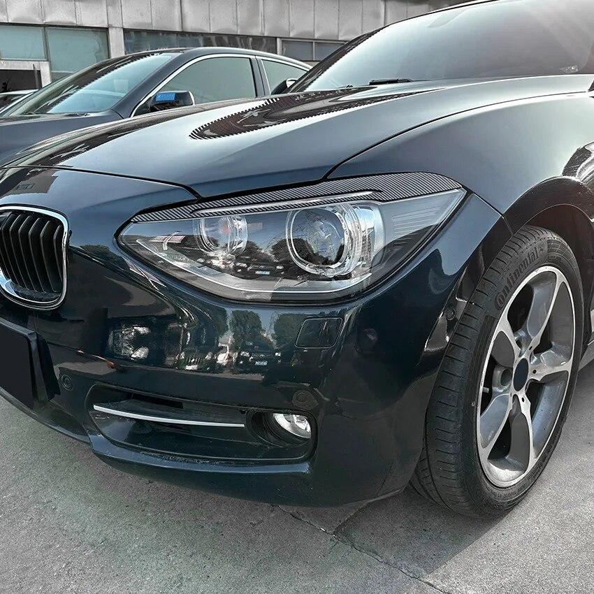 Для BMW F20 F21 1 серии 118i 120d 120i M135i Pre-Lci Evil фары для бровей век ABS глянцевый черный/углеродный вид 3D наклейки