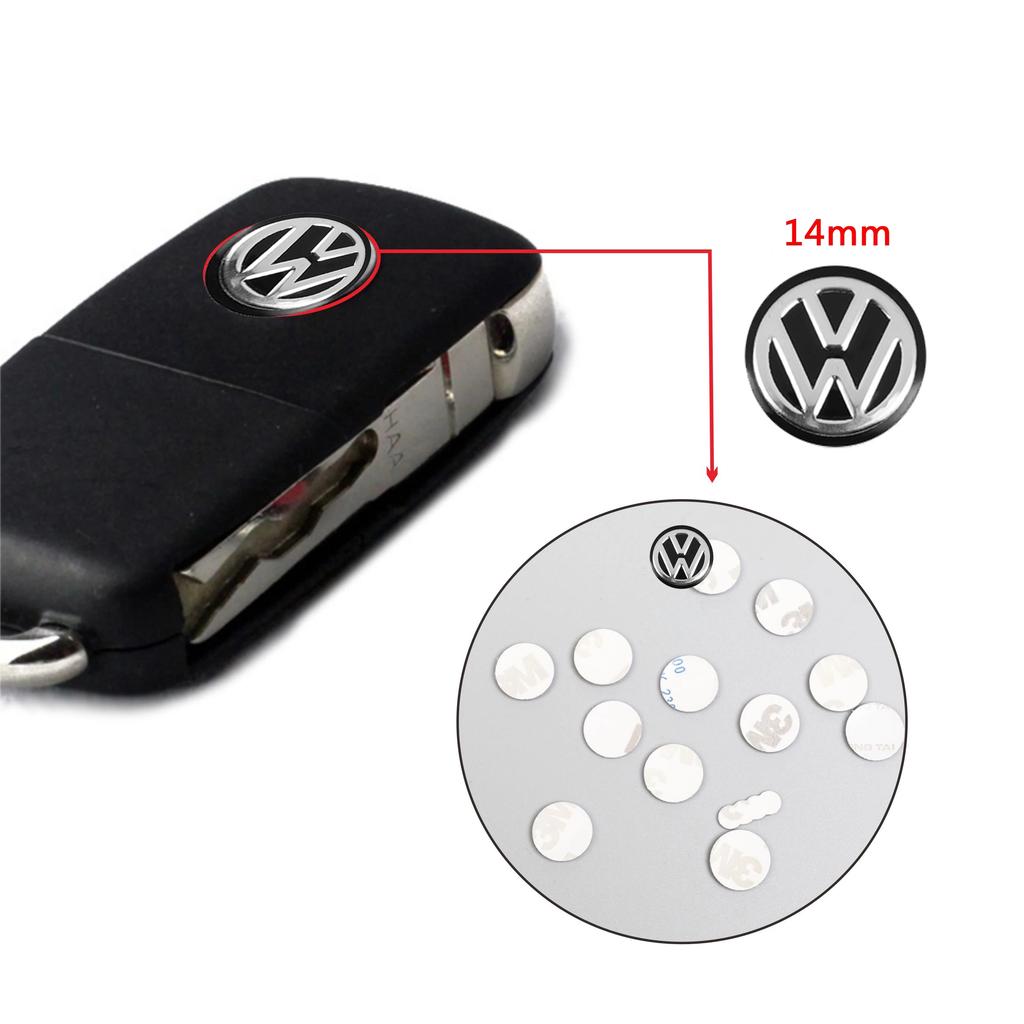 5/10Pcs Car Remote Key Logo Metal Emblem Stickers For VW GTI Polo Golf Passat Tiguan Arteon Touareg Taigo Caddy Jetta Beetle Sha zl7