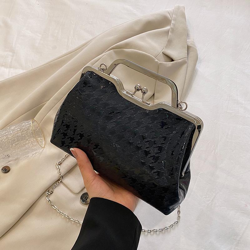 Роскошный дизайнерский цепной блестящий вечерний клатч сумка для вечеринки для женщин женственная мода свадьба плутониевая кожа клатч церемония