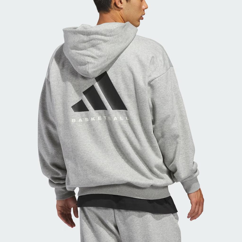 adidas Баскетбольная спортивная куртка с капюшоном на молнии свободного кроя, куртки унисекс KB7562