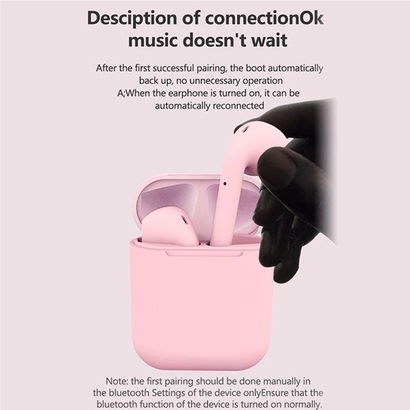 Macaron InPods 12 i12 TWS Беспроводные наушники Bluetooth HiFi Спортивные наушники для IPhone Xiaomi Samsung