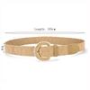 Bohemian Style Braided Elastic Belt Retro Straw Woven Belt Fashion Beach Play Belt  for Women