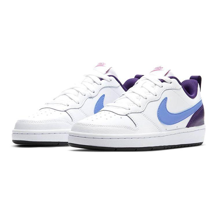 Nike Кроссовки Court Borough Low 2 GS White Royal Pulse Kids цвета баклажана BQ5448-106