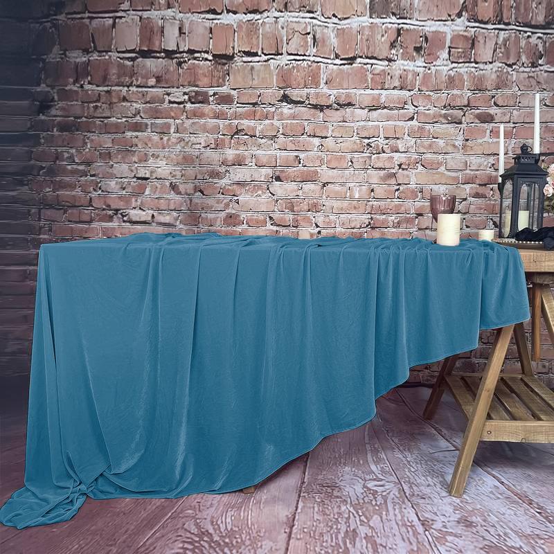 Matte Velvet Tablecloth Blue For Table 140X240Cm