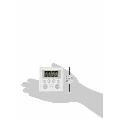 Электрический кухонный таймер Ohm (цифровой), Белый, 7,7 см Ш x 7,9 см В x 1,2 см Г