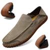 Large Size 48 Spring and Autumn Breathable Casual Beef Tendon Sole Driving One Pedal Doudou Shoes Soft Sole Leather Handmade Men's Shoes