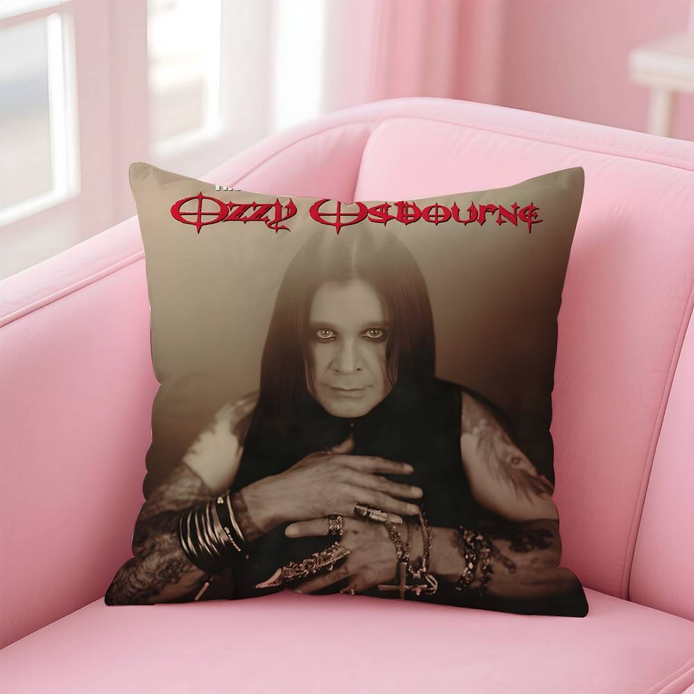 O-Ozzy Osbourne Band Lead Singer Pillow Case Safe Custom Photo Pillow, Anti-Fade Brushed Fleece Cushion, Maternal & Infant Safe.