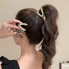 1PCS Elegant V-shaped Clip High Ponytail Fixed Artifact Shark Clip Ball Head Hollow Design Hairpin Female Hairpin Female