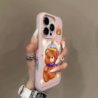 Магнитный Желейный Чехол-Книжка 2-в-1 для iPhone 16 Pro для Apple 14 Pro Летний Защитный Чехол для Мобильного Телефона