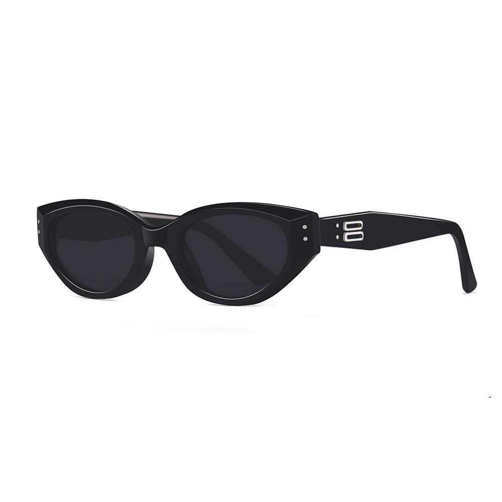 Narrow-frame glasses, trendy UV protection cat-eye polarized sunglasses for women