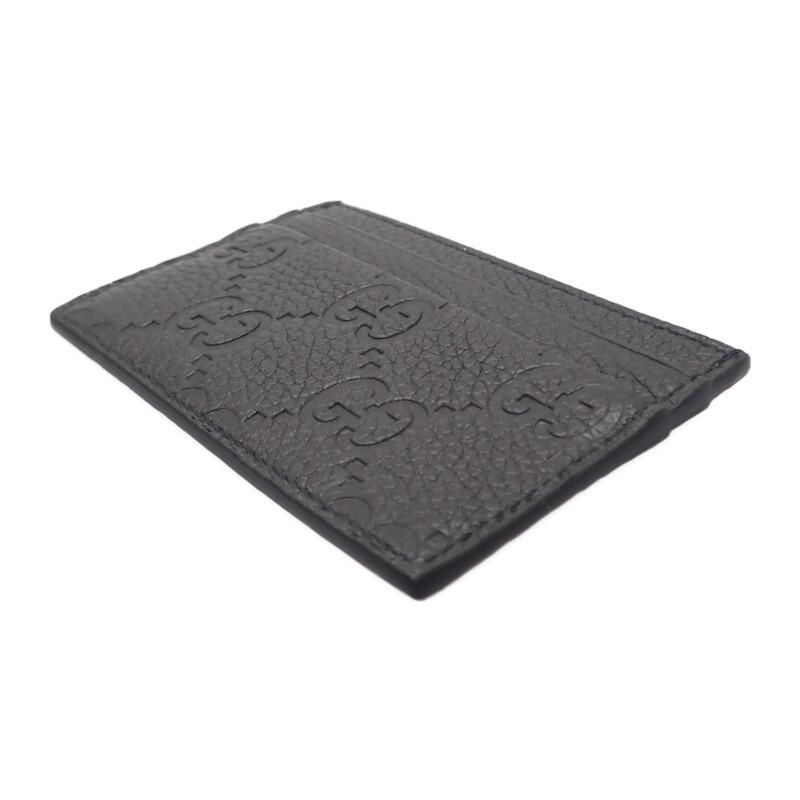GUCCI  835151AAE511000 Card Case black Grain leather mens
