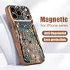 Магнитный Чехол Для Magsafe Для iPhone 17 Pro Max Светящийся Фантазийный Узор Бабочки Покрытие С Ощущением Кожи Для iPhone 16 15 14 13 Pro Max