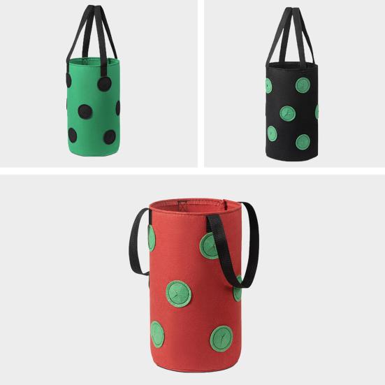 Растущий мешок Прочный нетканый материал большой емкости Подвесной мешок для горшков с клубничными растениями для сада