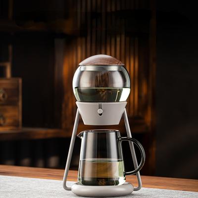 Новый чайник для заваривания чая Creative Planet, наборы для ленивого чая Kung Fu, стеклянный сферический чайник, нажатие одной кнопки, из воды