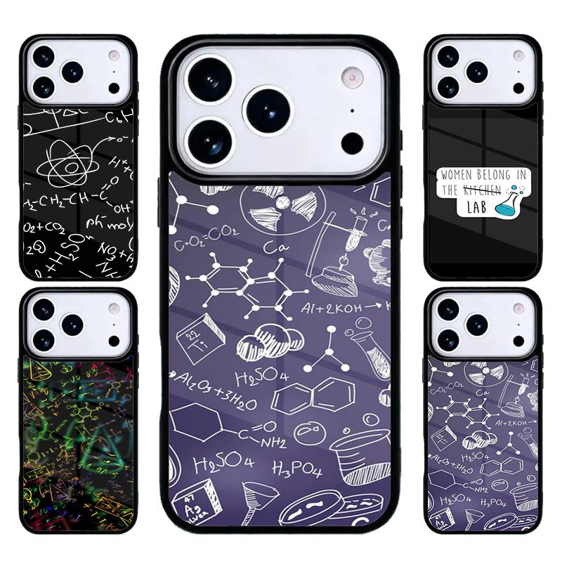 Чехол для телефона с формулами по химии для iPhone 17 Air 16 15 14 13 12 11 Pro Max Plus
