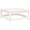 2 Piece Garden Lounge Set with Cushions White Solid Pine Wood