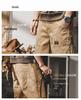 Men’s Trendy Retro Lumberjack Cuffed Pants - Loose, Straight, Casual Workwear for Spring and Autumn.