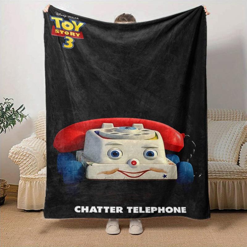 1pc, Toy Story Chatter Telephone Blanket Home Decor, Couch Throw Blanket, Gift for Friends, Soft Coverlet Perfect for Bedroom, Living Room