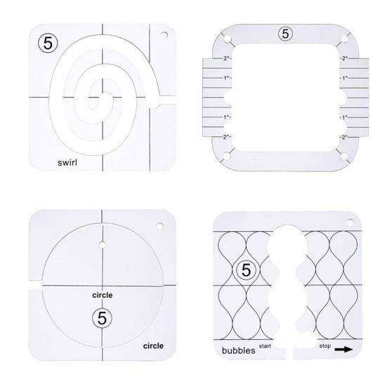 1 набор акриловых шаблонов для квилтинга, линейка для квилтинга с фрикционным механизмом, шаблон для квилтинга своими руками, шаблон для квилтинга