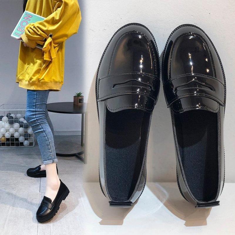Large Size Women's Shoes Plus Size Japanese Jk Single Shoes Retro Small Leather Shoes Versatile Soft Sole