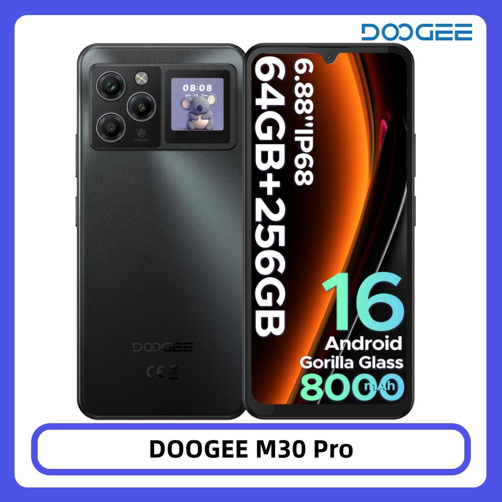 Doogee Смартфон M30 Pro Android 16 64 ГБ+256 ГБ IP68 Задний дисплей 6,88” Дисплей 120 Гц Аккумулятор 8000 мАч Камера 64 Мп Мобильный телефон