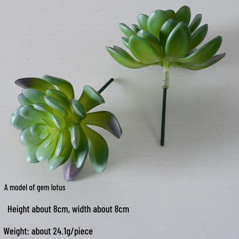 Mini Flocking Artificial Succulent Bonsai for DIY Wall Decor