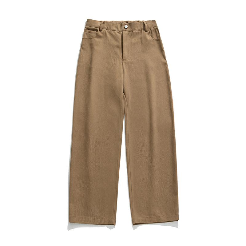 Мужские винтажные хлопковые брюки в японском стиле, повседневные брюки на весну и осень, однотонные, слегка свободные, длинные брюки
