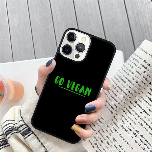 Vegetarian Quotes VEGAN LOVE VEGGIE Phone Case Cover For iPhone 17 Air 15 16 Pro Max 14 13 12 11 Pro Max Plus