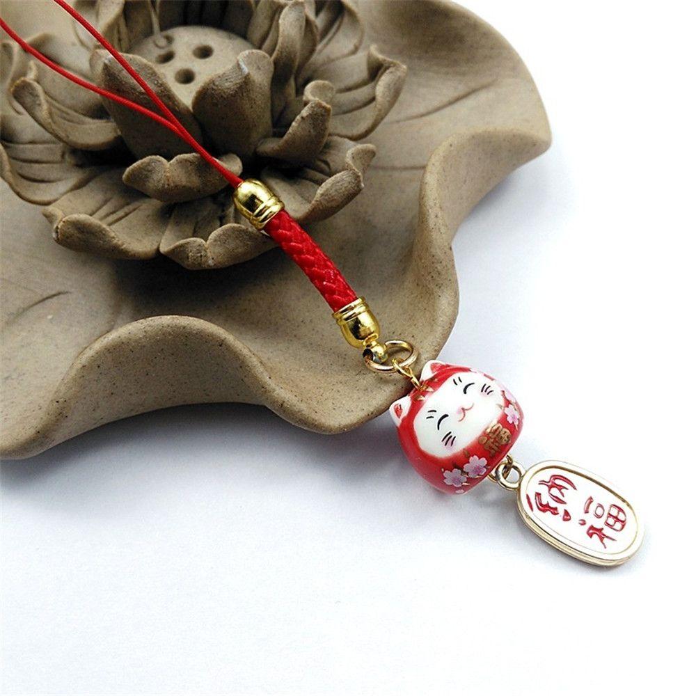 Charm Lanyard Hang Phone Key Strap Phone Straps Lucky Cat Bag Accessories