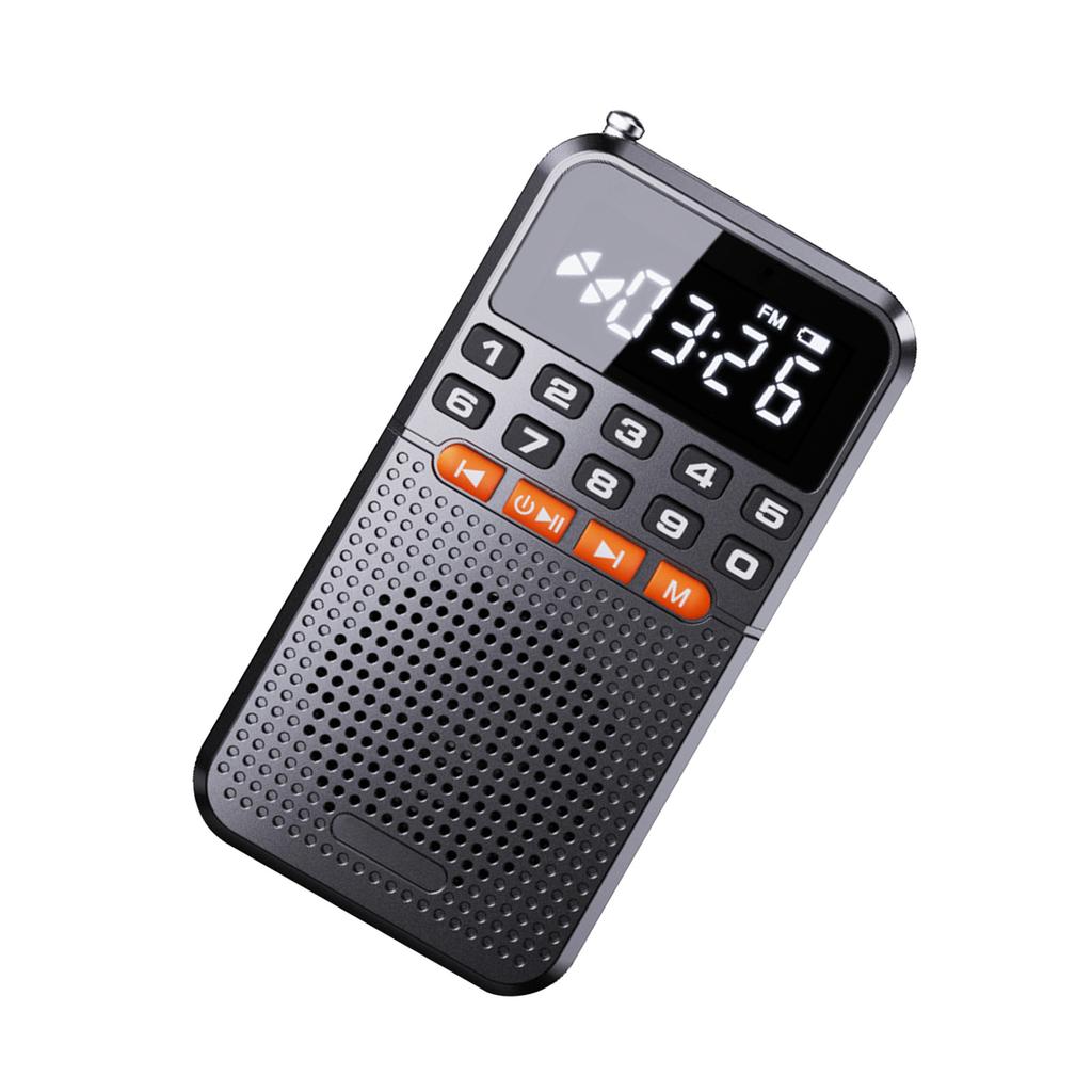 Портативное FM-радио 5.0 для пожилых людей с перезаряжаемой батареей и светодиодным экраном
