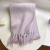 Unisex Mohair Scarf: Solid Color, Warm Winter Shawl